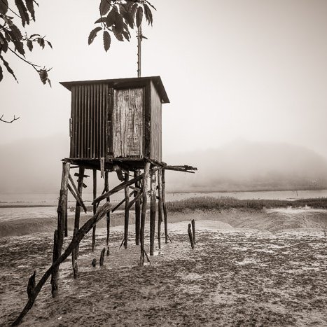 <strong>Carrelets de l'estuaire de la Rance</strong> <small>© Michel FLEURY</small>