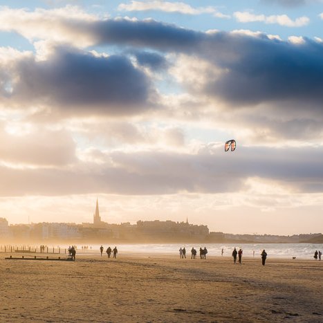 Saint-Malo, plage du Sillon, nuances hivernales © Michel FLEURY <strong>Saint-Malo, plage du Sillon, nuances hivernales</strong> <small>© Michel FLEURY</small>