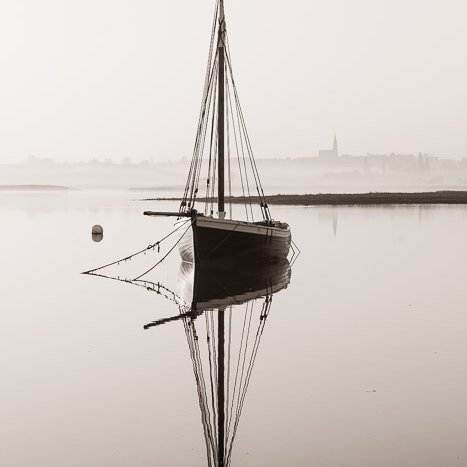 <strong>Estuaire - vieux-gréement et village de Pleudihen -</strong> <small>© Michel FLEURY</small>